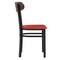 Flash Furniture Red Vinyl Seat Dining Chair with Walnut Wood Back XU-DG6V5RDV-WAL-GG - alternate 2